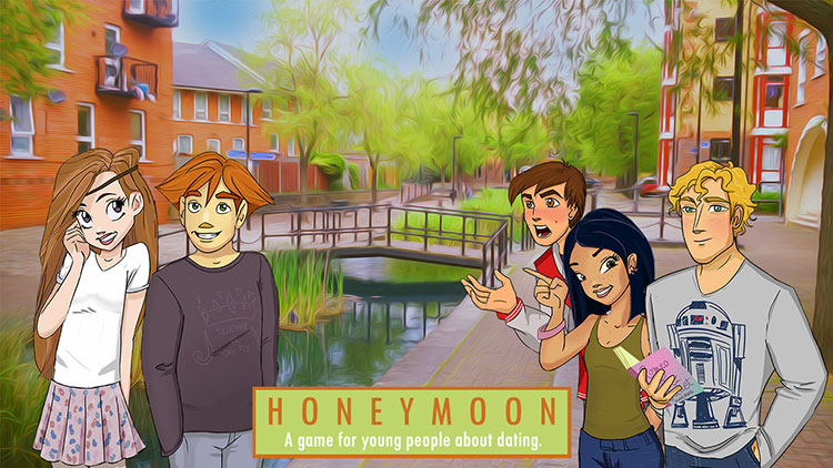 Title screen of Honeymoon, 
            a health game about teen dating violence.
