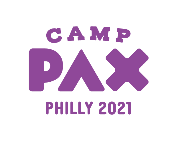 PAX Unplugged logo: CAMP PAX. Philly 2021.